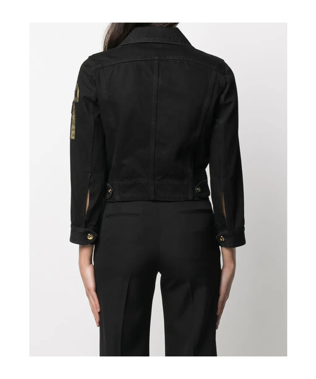 Patou Logo Embroidered Denim Jacket