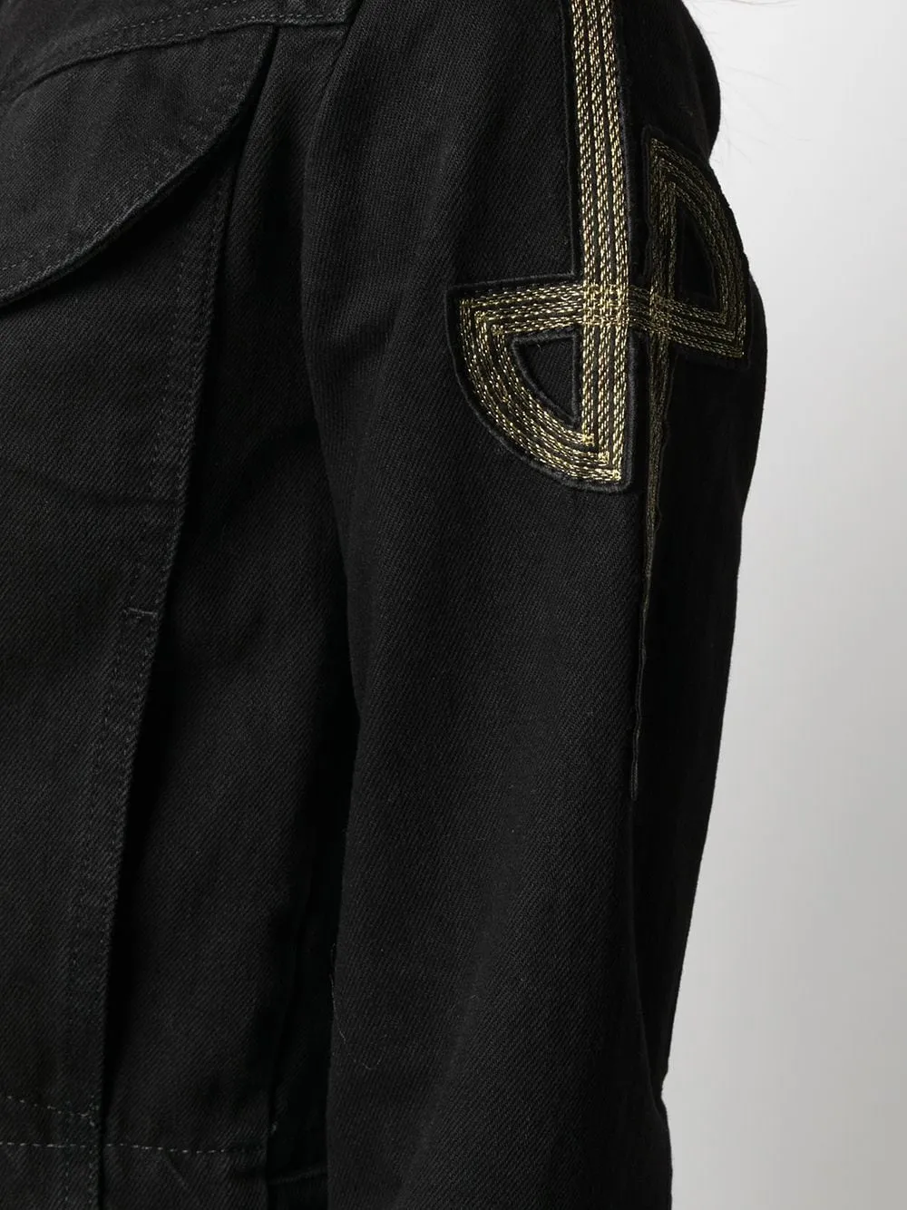 Patou Logo Embroidered Denim Jacket