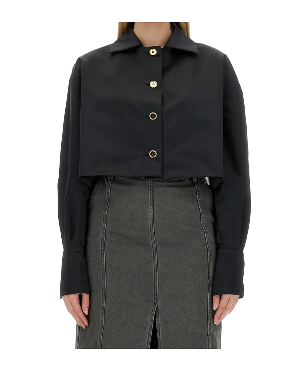 Patou Cropped Fit Buttoned Jacket