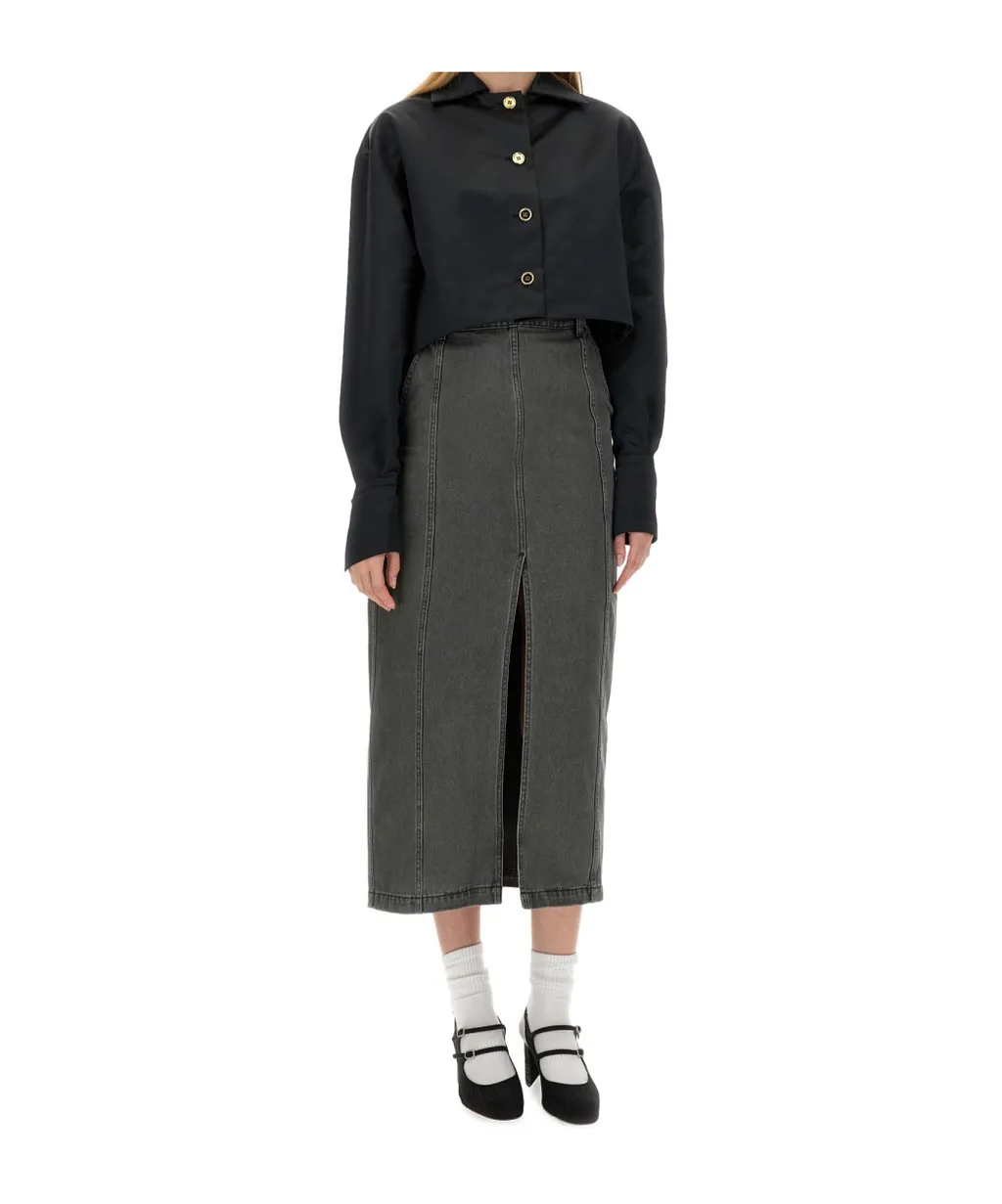 Patou Cropped Fit Buttoned Jacket