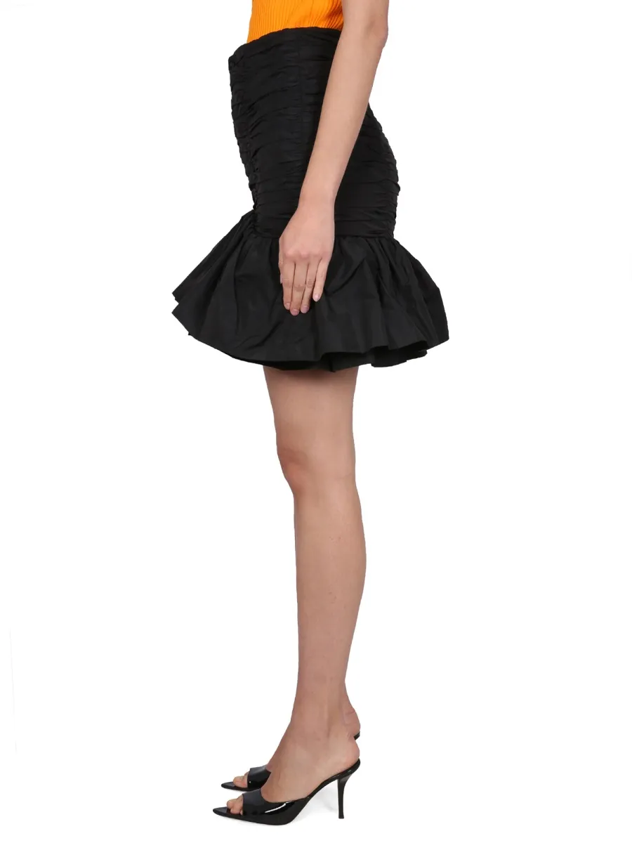 Patou Layered Detail Bloom Ruffled Mini Skirt