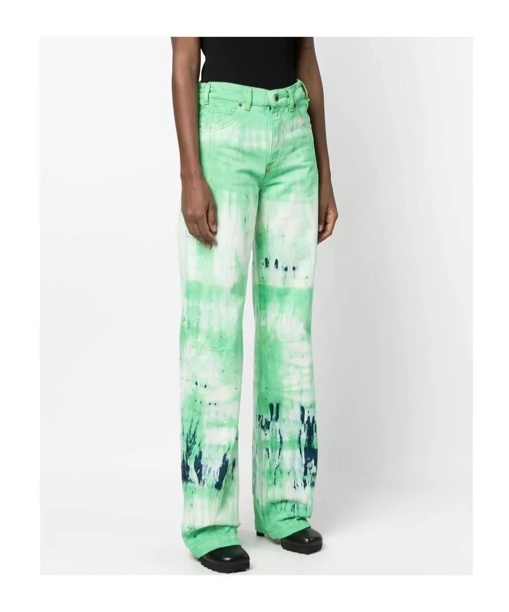 Tie-Dye Wide-Leg Jeans