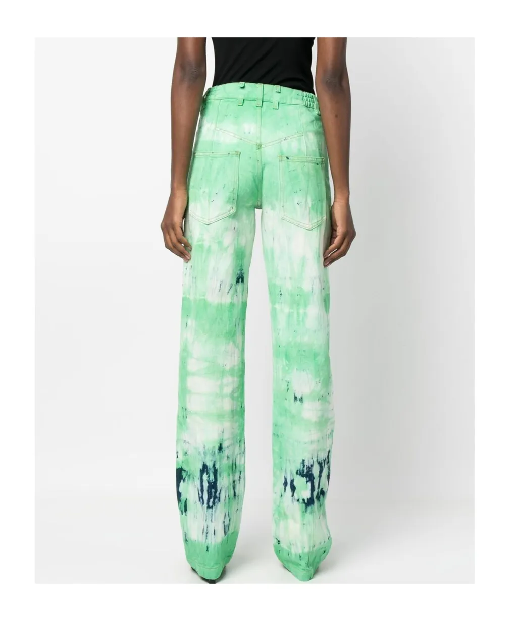 Tie-Dye Wide-Leg Jeans