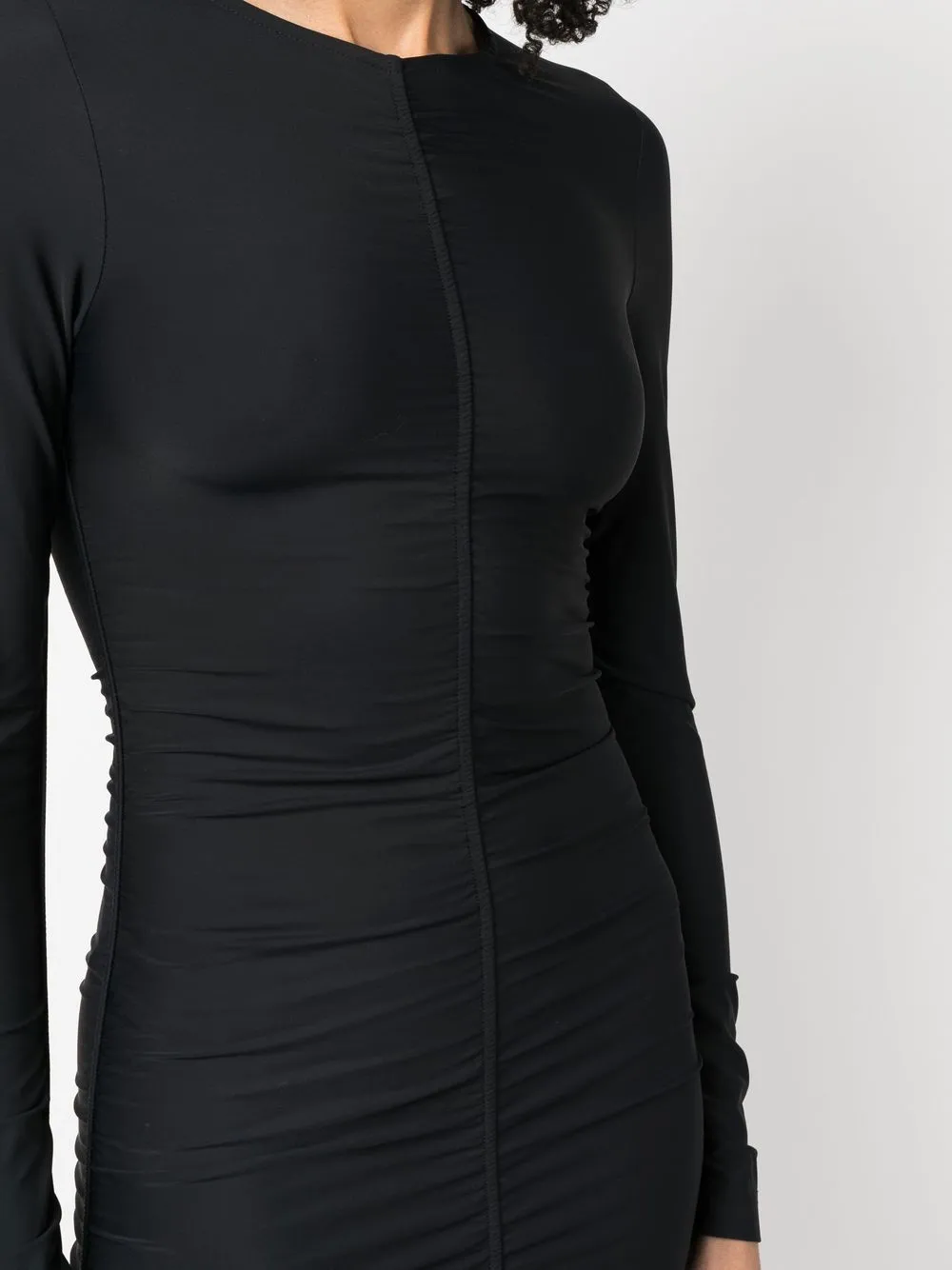 Reina Olga Master Viper Long-Sleeve Mini Dress