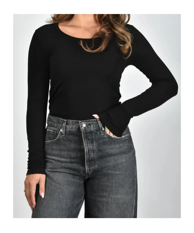 Scoop-Neck Lyocell-Blend Jumper