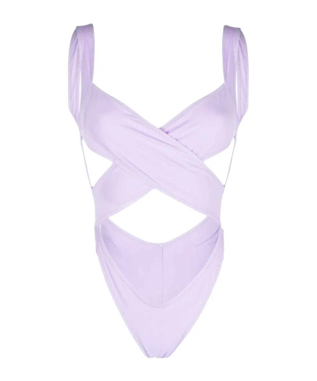 Reina Olga Exotica Cut-Out Open Back Swimsuit