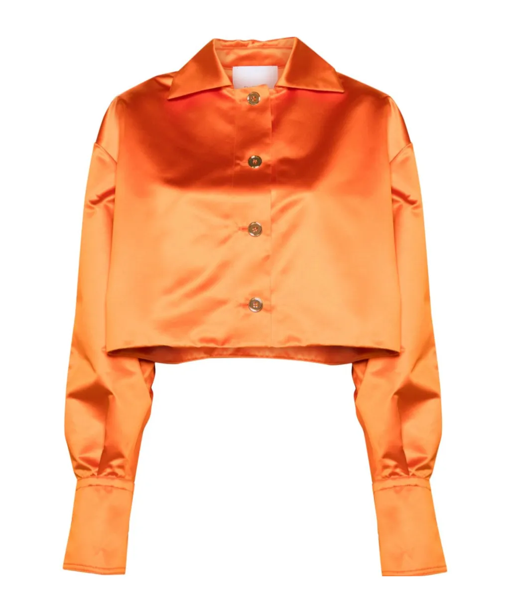 Satin Cropped Jacket