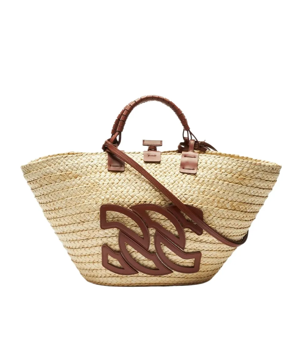 Casadei Panarea Logo Patch Tote Bag
