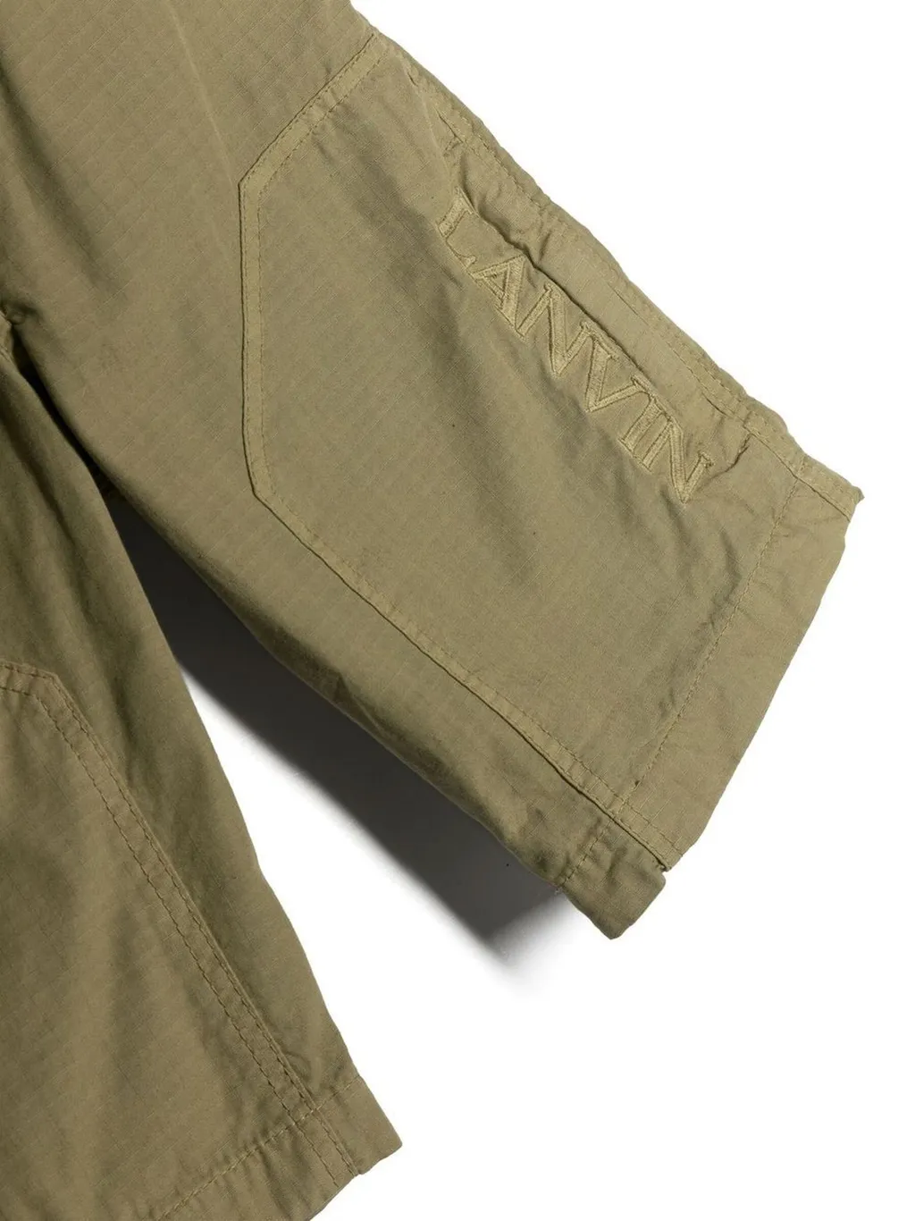 Lanvin Enfant Logo Embroidered Belted Shorts