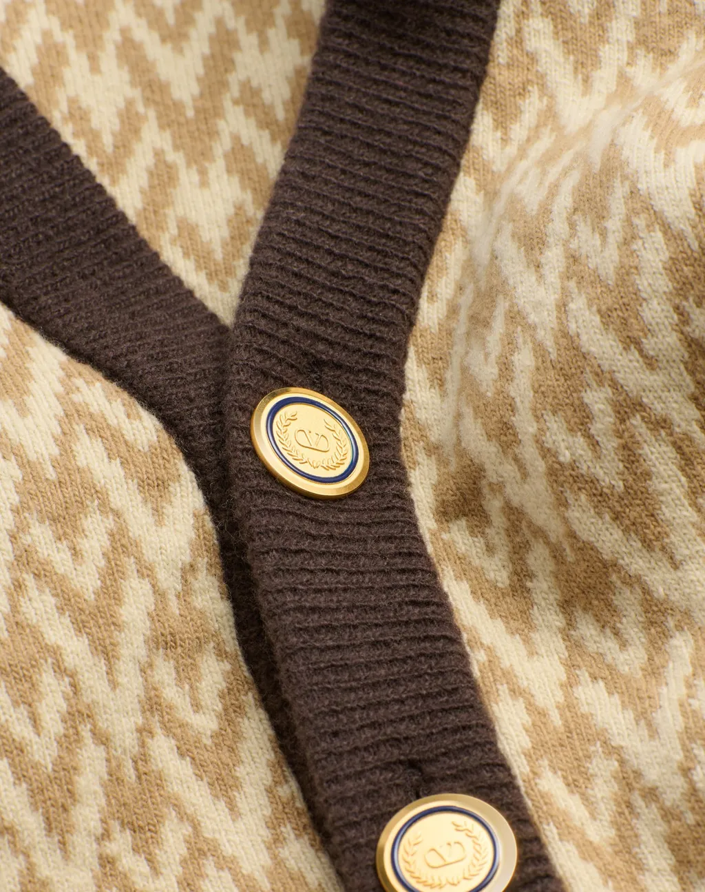 Valentino Toute La V Straight Hem Cardigan