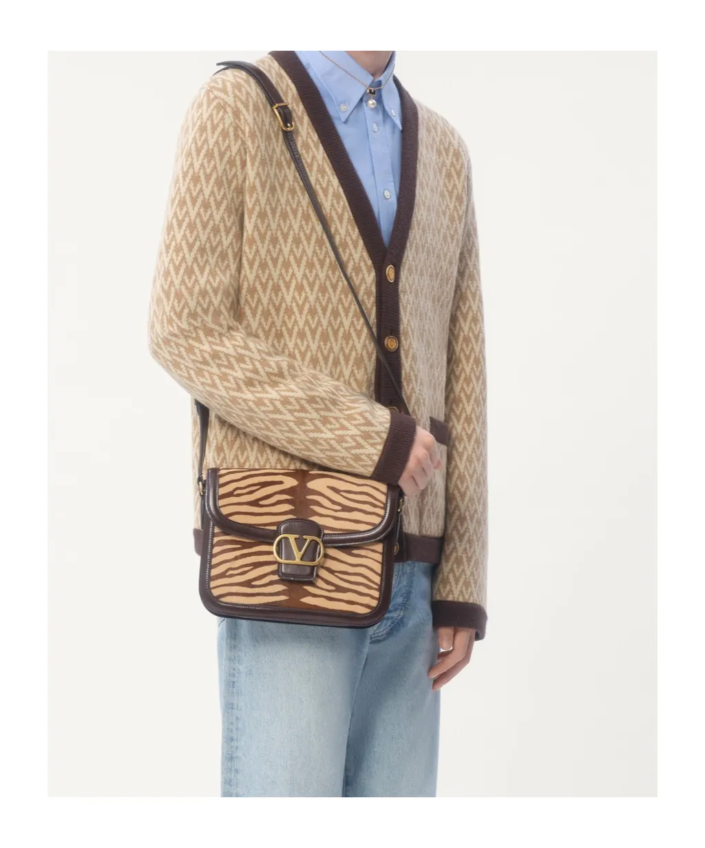Valentino Toute La V Straight Hem Cardigan