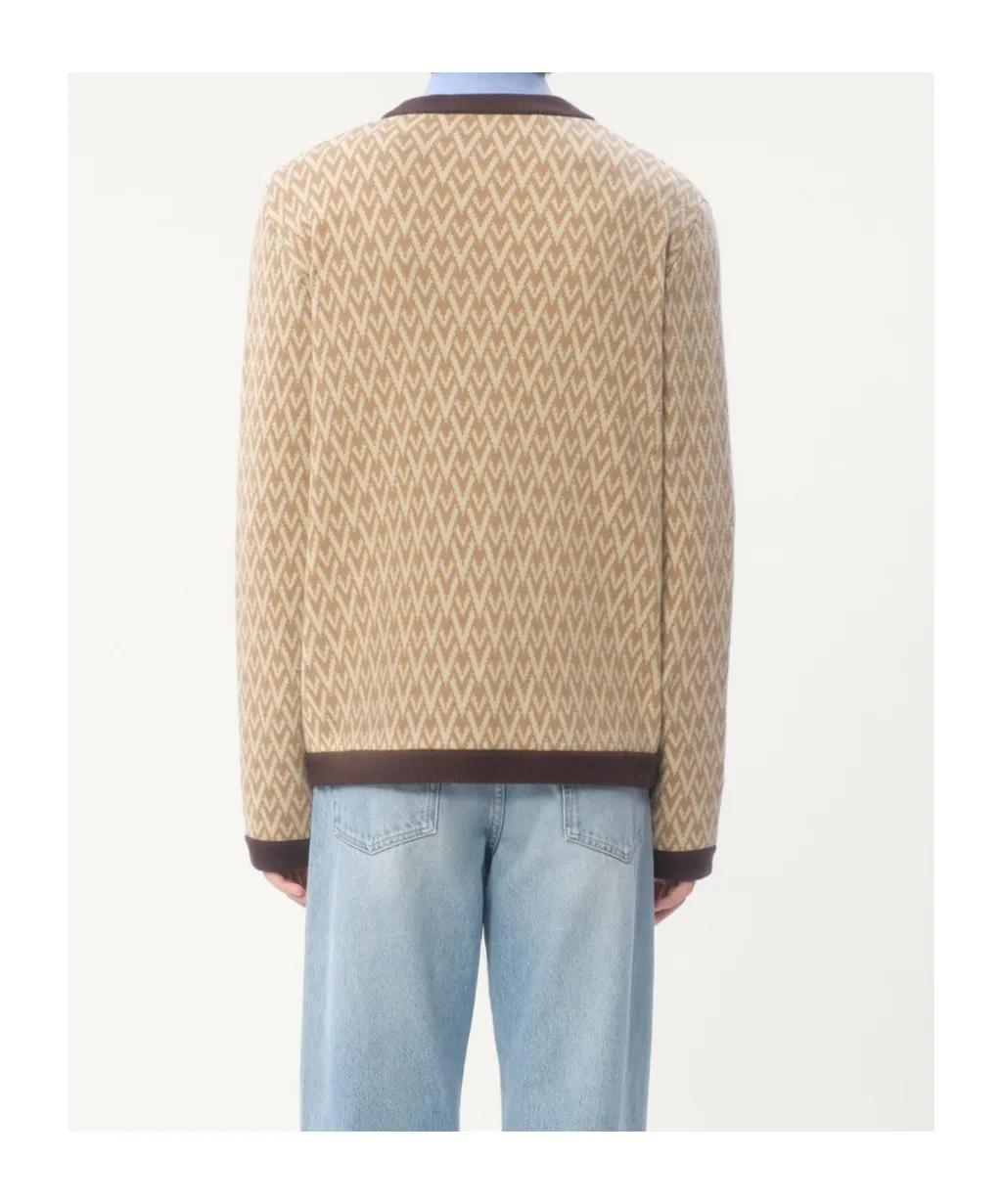 Valentino Toute La V Straight Hem Cardigan