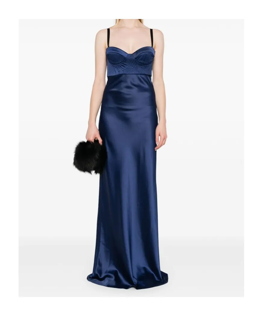 Matelassé Detailed Maxi Dress