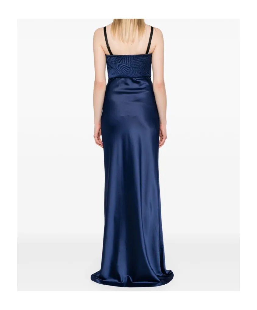 Matelassé Detailed Maxi Dress