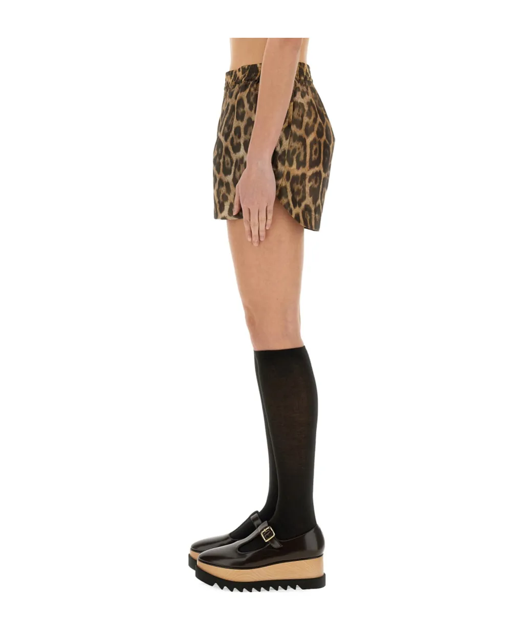 Stella Mccartney Leopard Printed Shorts