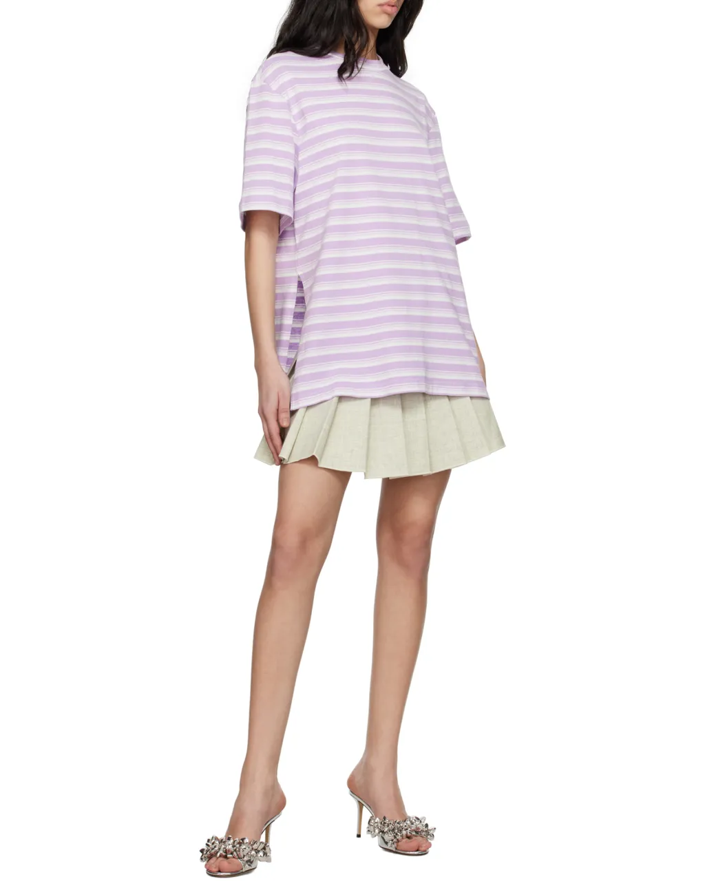 Paco Rabanne Striped Jersey Oversized T-Shirt
