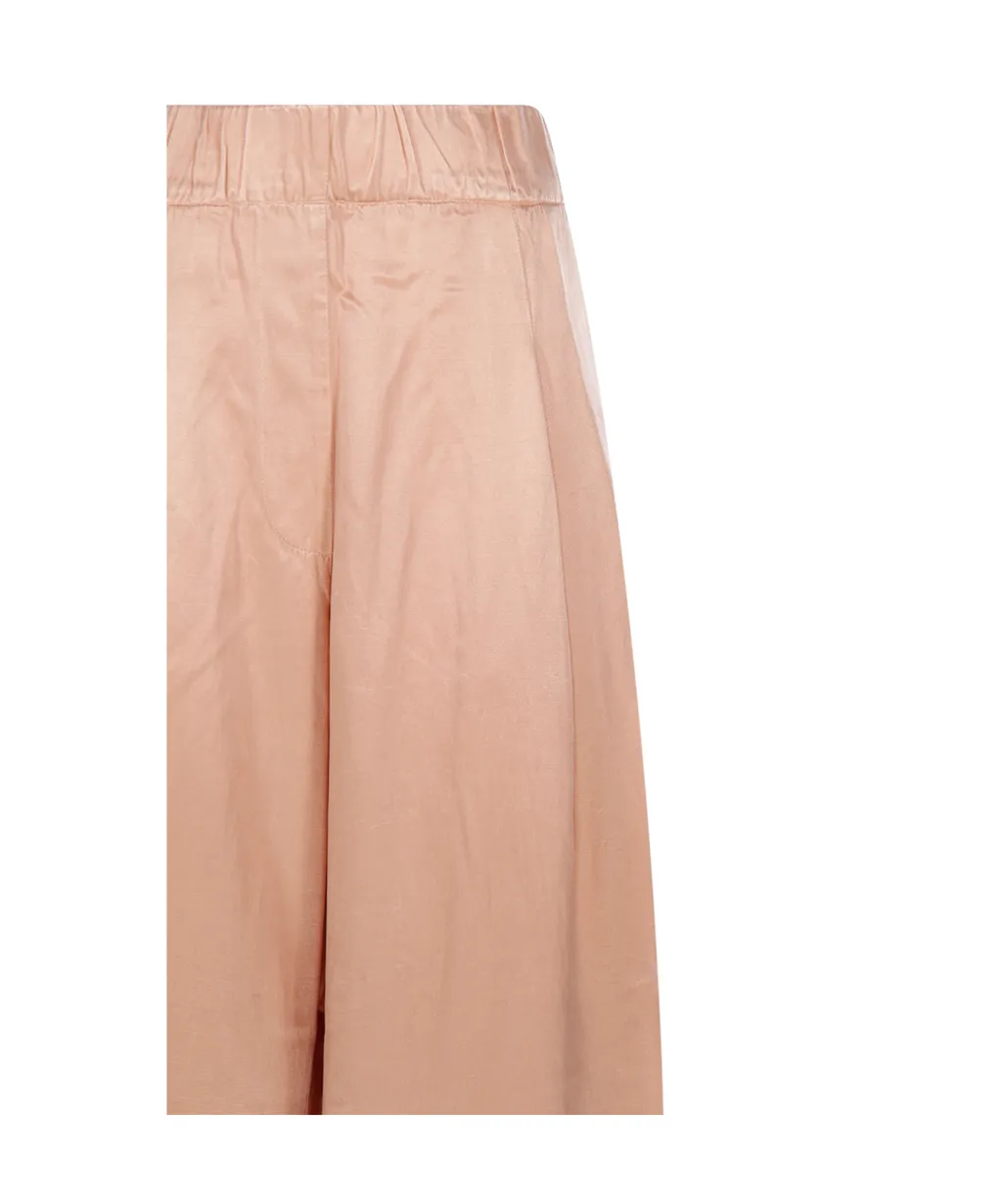Pleated Wide-Leg Track Pants