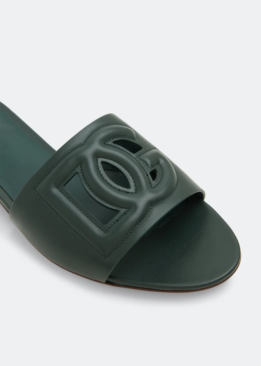 Logo-Lettering Flat Mules