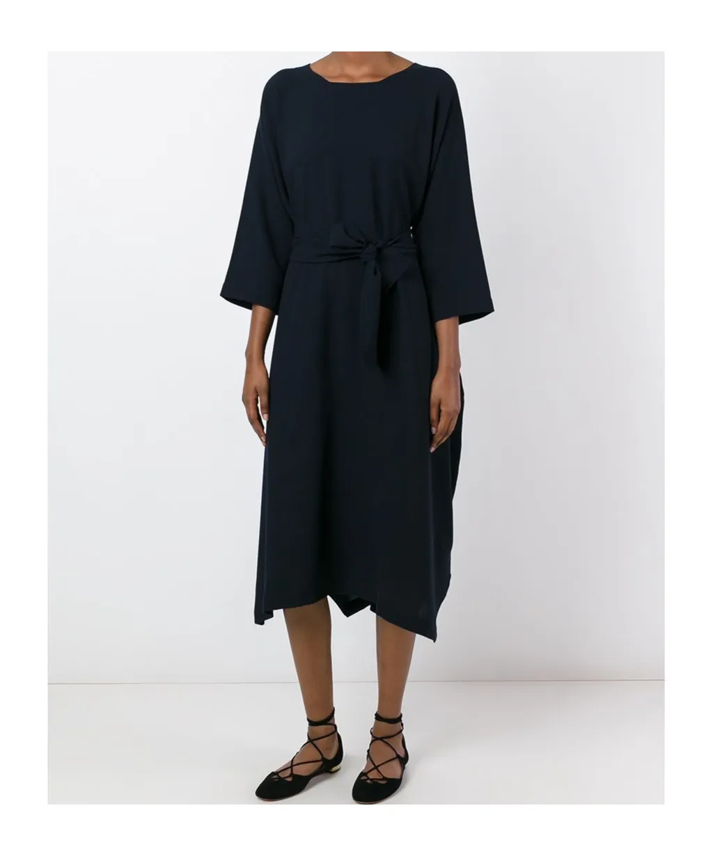 Boat Neck Ruched Dress