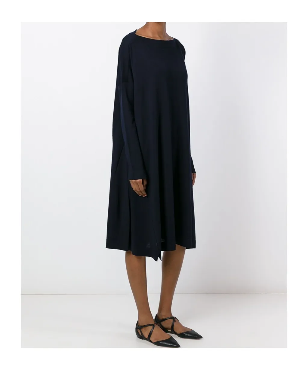 Boat Neck Ruched Dress