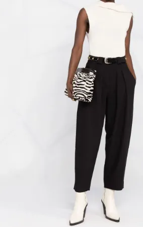 Pleated High-Waisted Trousers