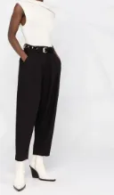 Pleated High-Waisted Trousers