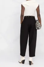 Pleated High-Waisted Trousers