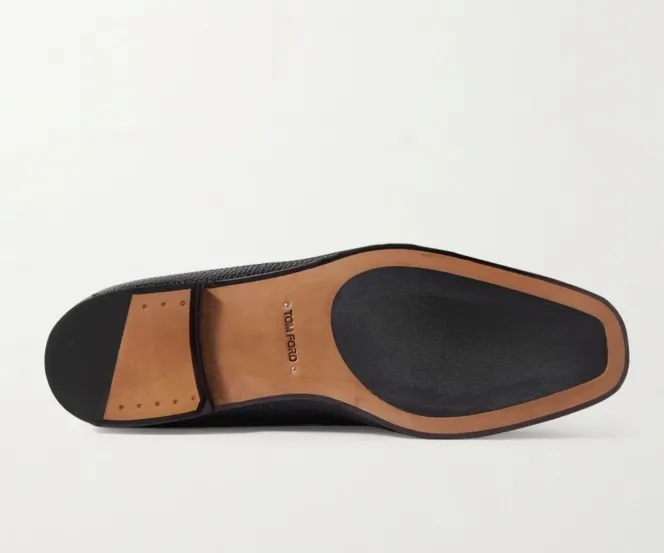 Almond-Toe Leather Loafers