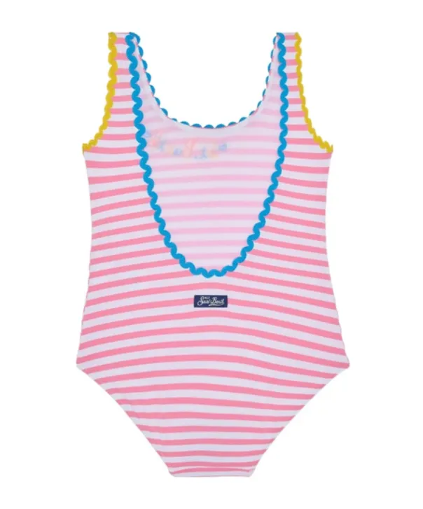 Girl One Piece Swimsuit With Embroidery