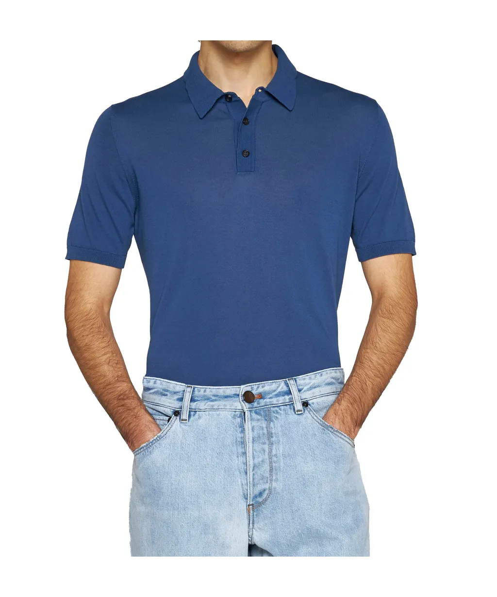 Button-Down Short Sleeve Polo Shirt