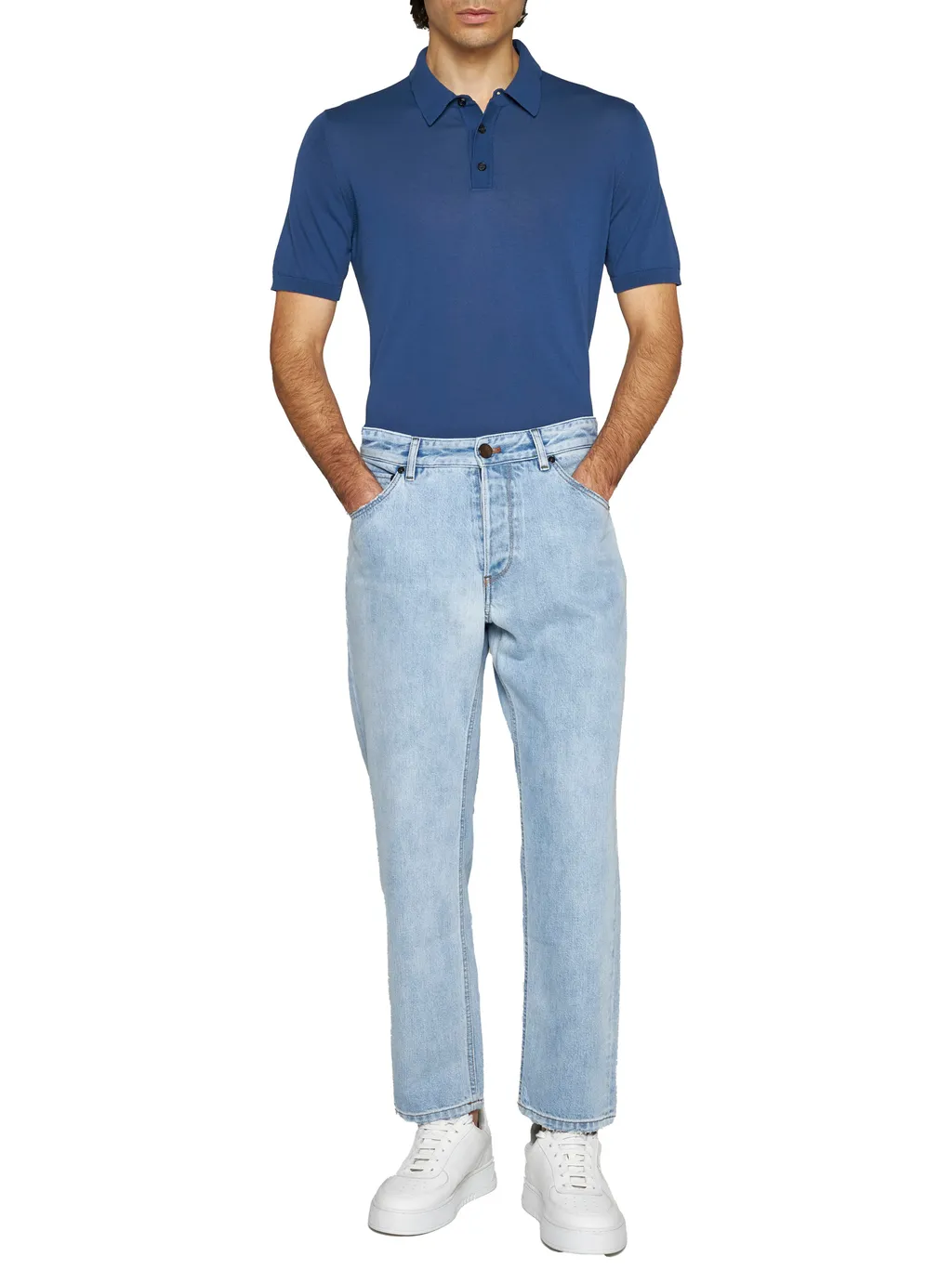 Button-Down Short Sleeve Polo Shirt