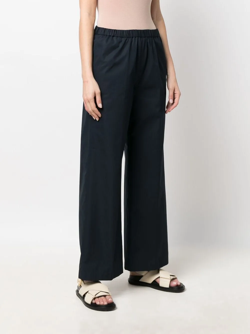 Poplin Straight-Leg Trousers