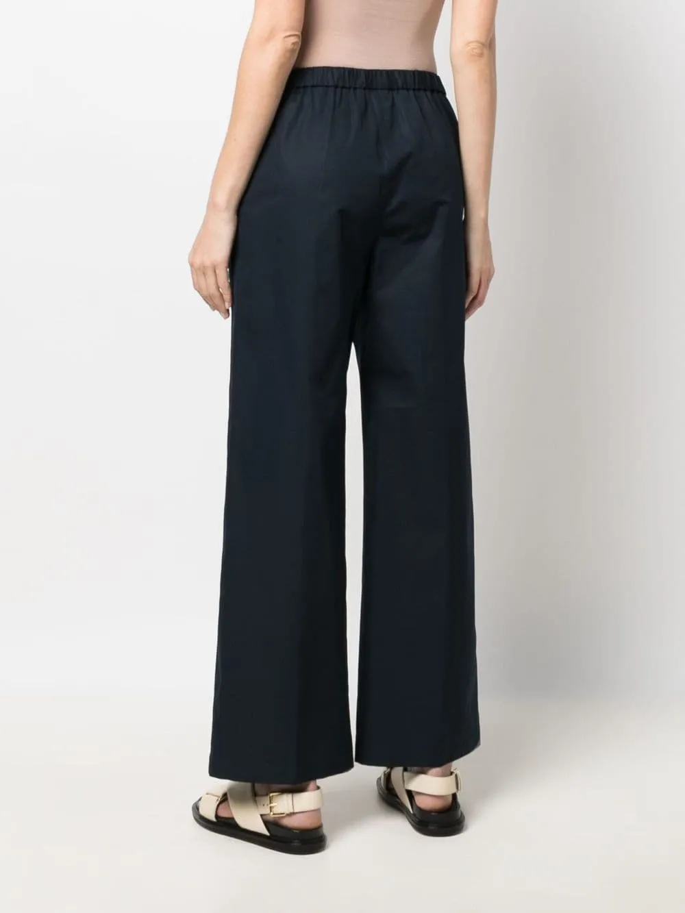 Poplin Straight-Leg Trousers
