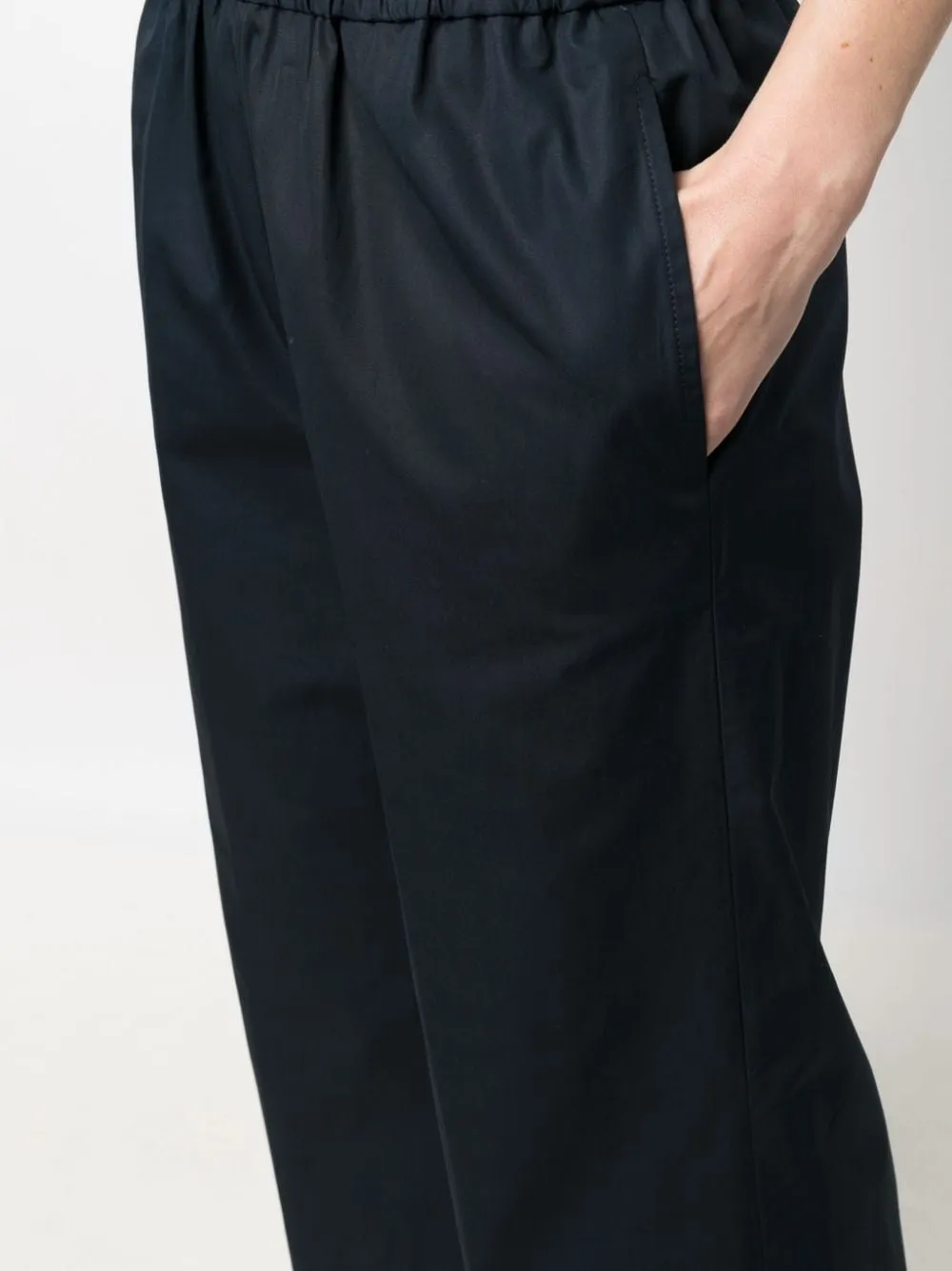 Poplin Straight-Leg Trousers