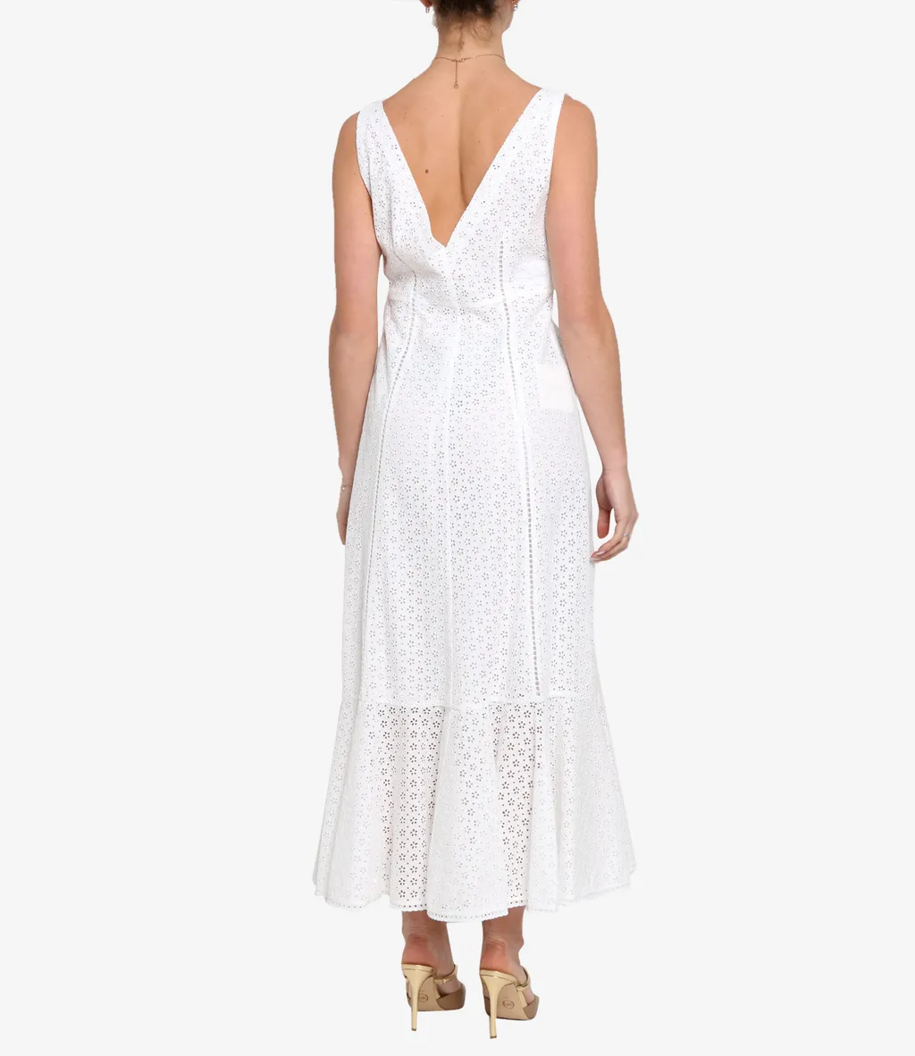 Broderie-Anglaise Midi Dress