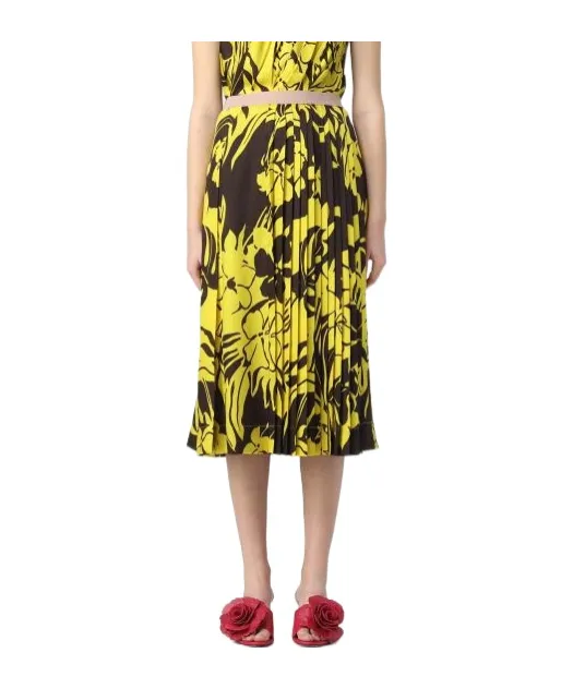 Yellow And Black Skirt