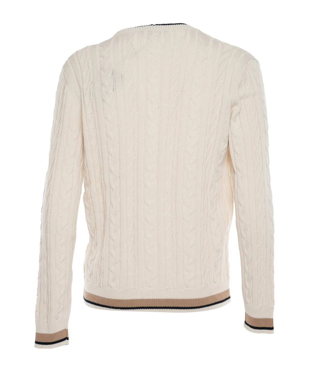 Peserico Cable Knit Button Cardigan