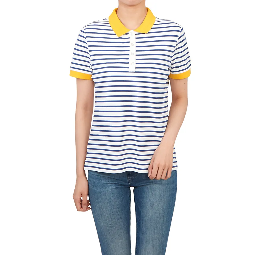 Striped Short-Sleeve Polo Shirt