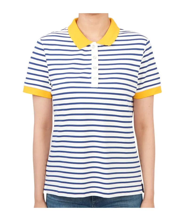 Striped Short-Sleeve Polo Shirt