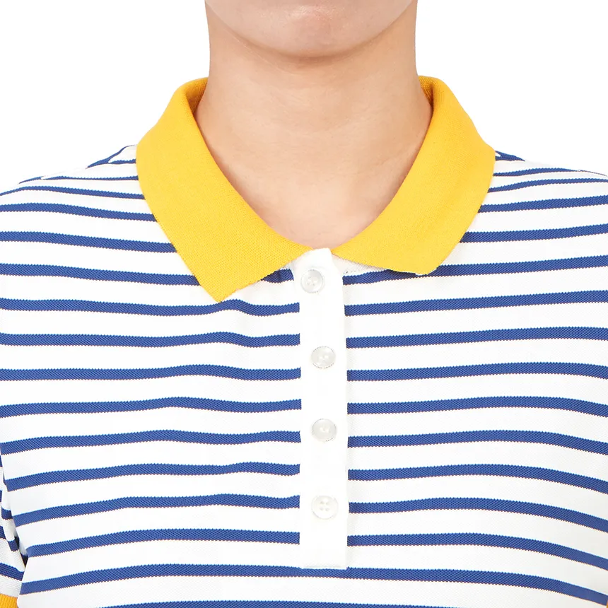 Striped Short-Sleeve Polo Shirt