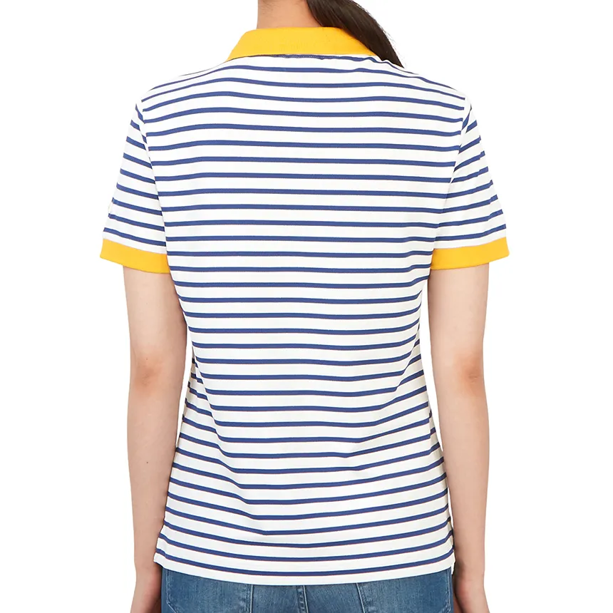 Striped Short-Sleeve Polo Shirt