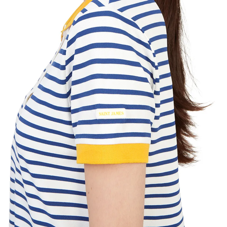 Striped Short-Sleeve Polo Shirt