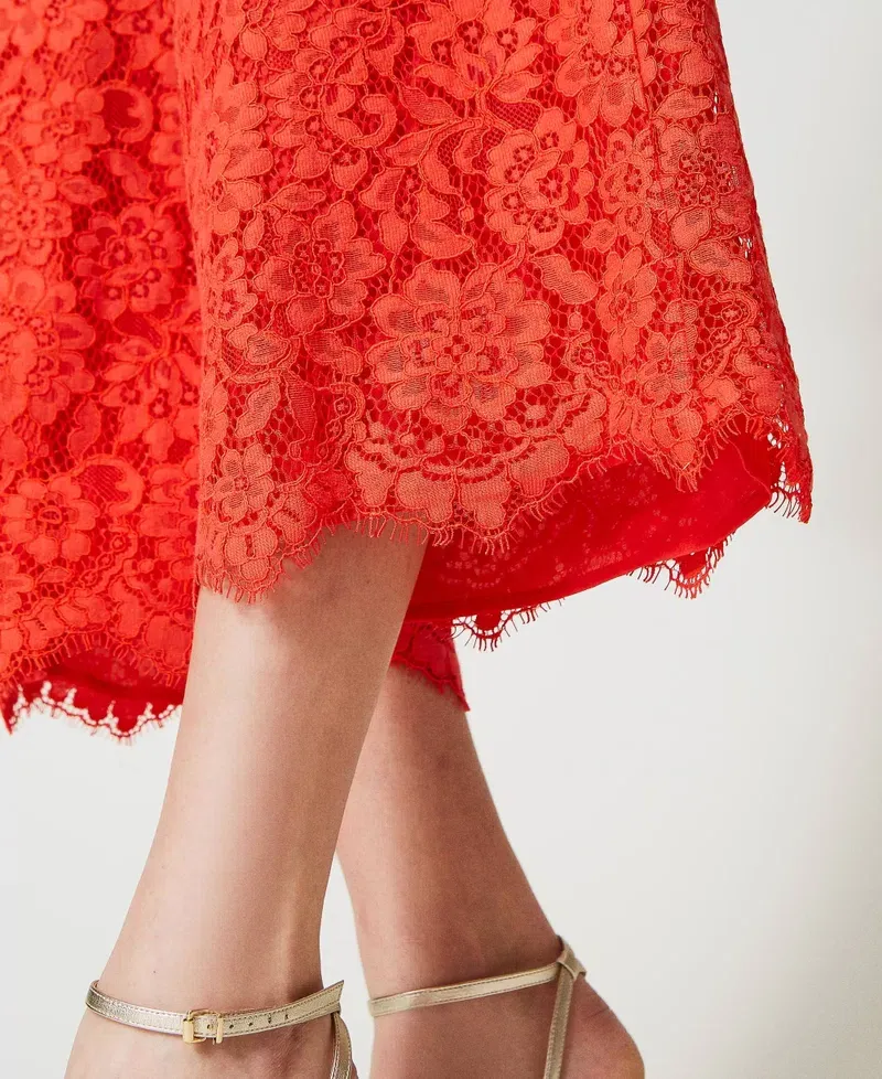 Twinset Macramé Lace Wide Leg Trousers