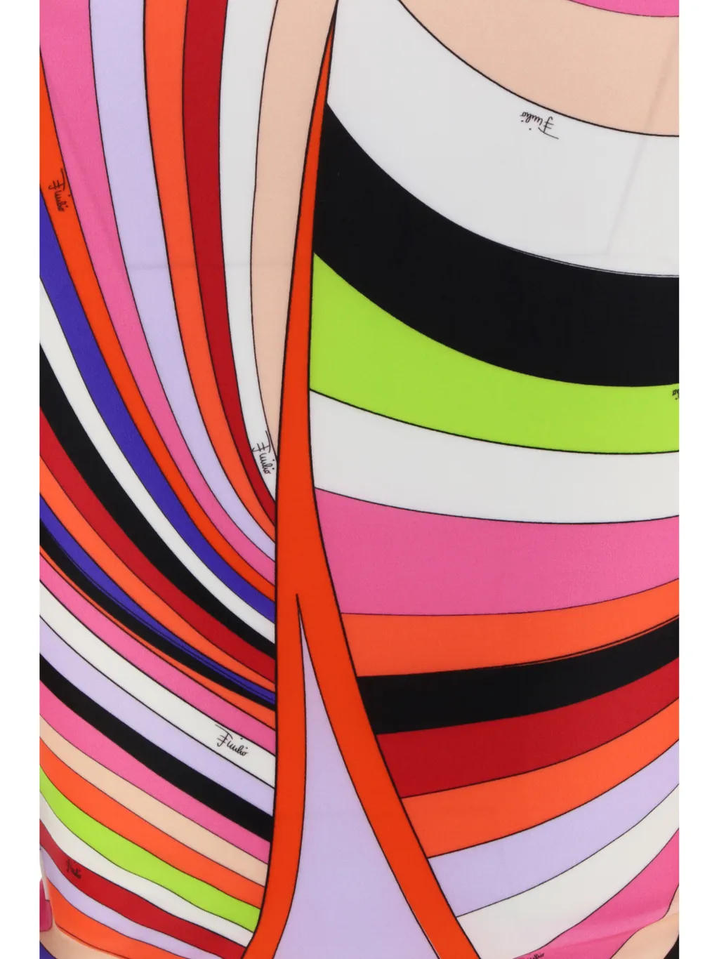 Wave-Print Cropped Top