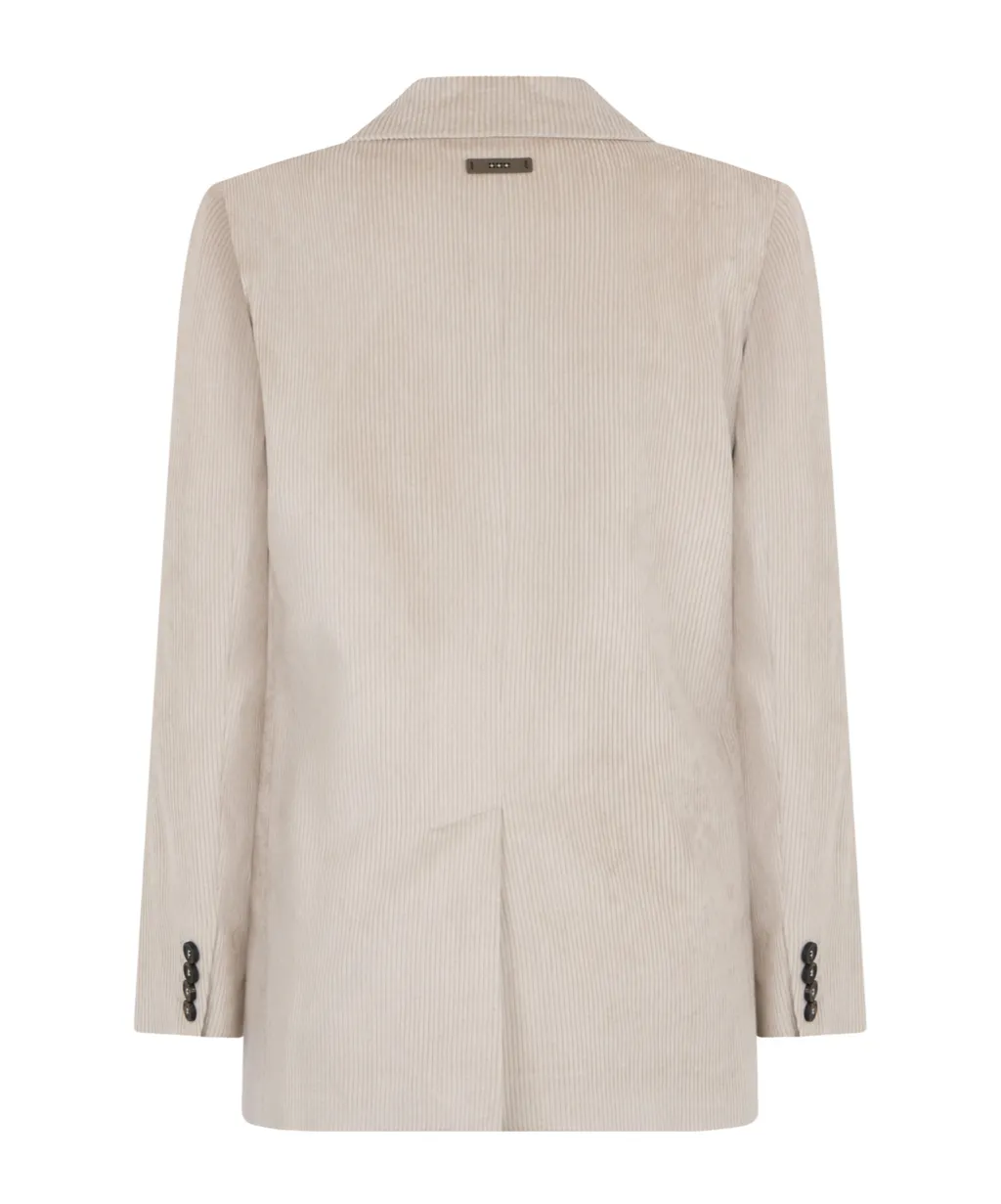 Corduroy Single-Breasted Blazer