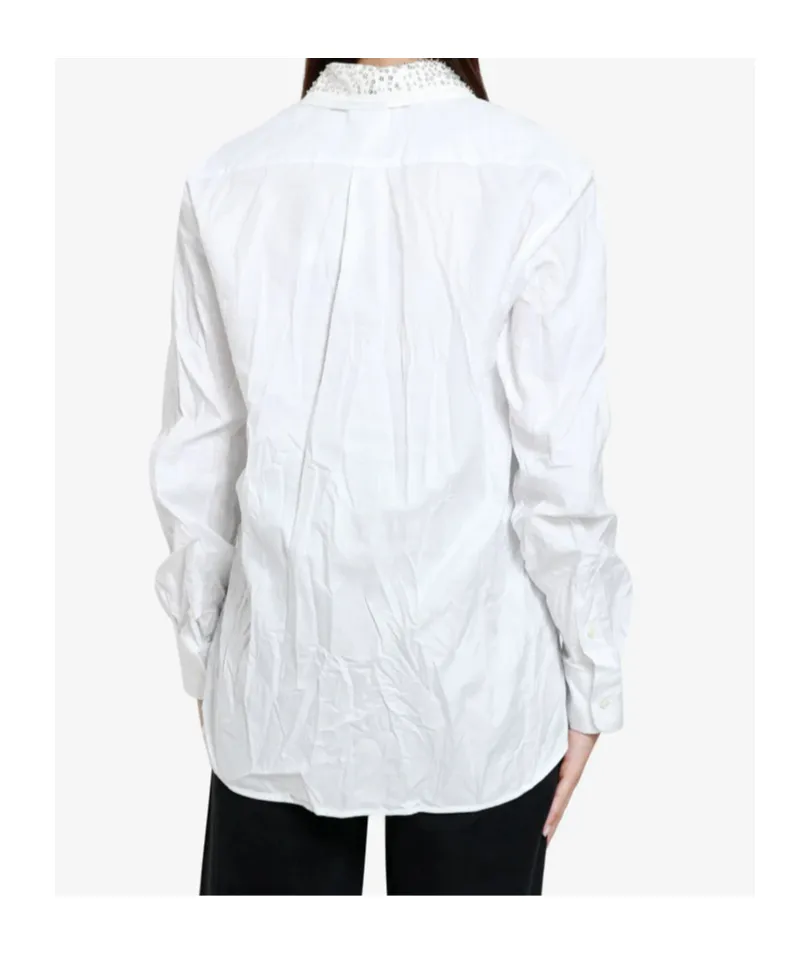 Crystal-Embellished Cotton Shirt