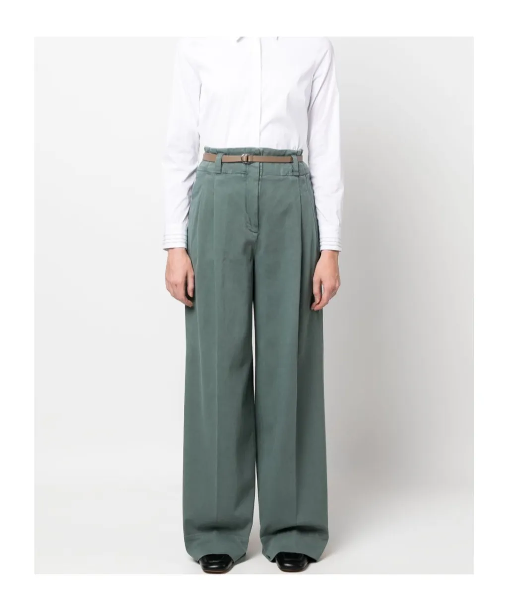 High-Waisted Wide-Leg Trousers