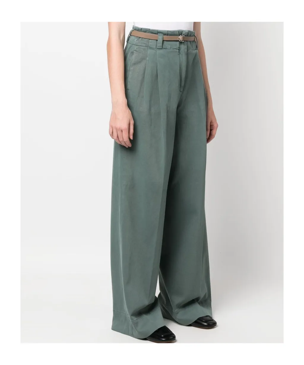 High-Waisted Wide-Leg Trousers