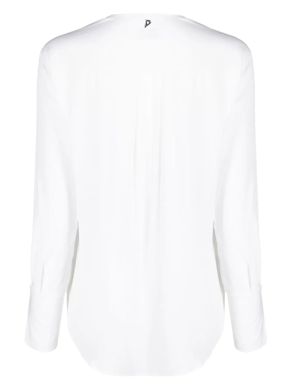 Dondup Logo Plaque V-Neck Blouse