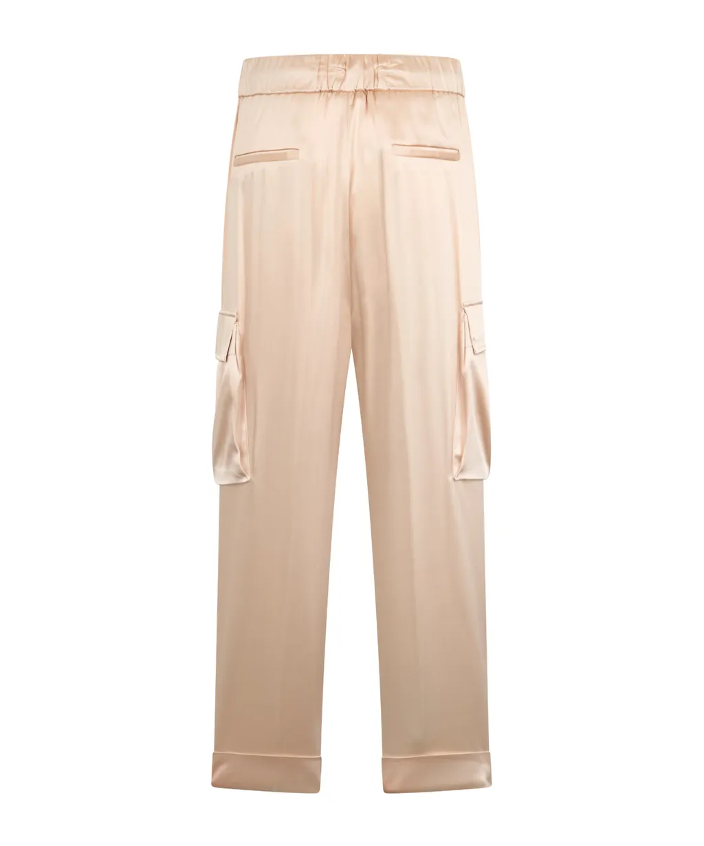Satin Cargo Pants
